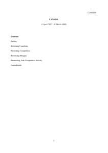 CANADA CANADA (1 April[removed]March[removed]Contents Preface