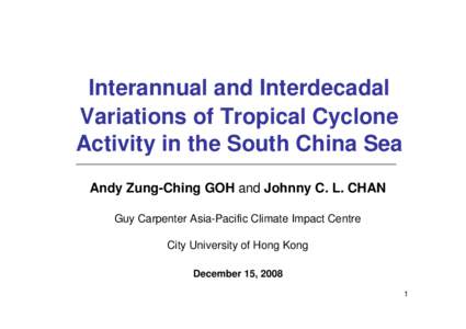 Tropical meteorology / Tropical cyclone / Vortices / Sea surface temperature / El Niño-Southern Oscillation / Atmospheric sciences / Meteorology / Physical oceanography