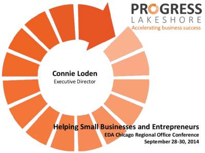 Connie Loden Executive Director Helping Small Businesses and Entrepreneurs EDA Chicago Regional Office Conference September 28-30, 2014