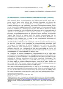 Sind Quanten männlich oder weiblich? Frauen und Männer in der Arbeitswelt Forschung“ HdFHelene Schiffbänker, Ingrid Schacherl (Joanneum Research) Die Arbeitswelt von Frauen und Männern in der österrei