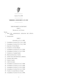 ———————— Number 35 of 1999 ———————— FISHERIES (AMENDMENT) ACT, 1999 ————————