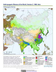 Anthropogenic Biomes of the World, Version 2, 1800: Asia Anthropogenic Biomes[removed],000 Km