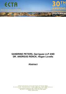 Microsoft Word - Abstract Sandrine Peters and Andreas Renck