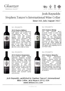 Josh Raynolds Stephen Tanzer’s International Wine Cellar Issue 163, July/August[removed]POINTS  92 POINTS