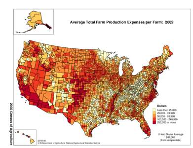 Average Total Farm Production Expenses per Farm: [removed]Census of Agriculture Dollars Less than 25,000