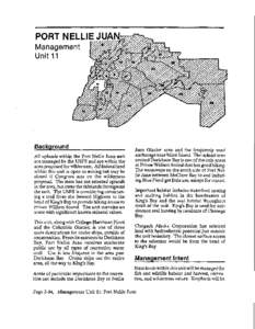 PORT NELLI Management Unit 11 Background All uplands within the Port Nellie Juan unit