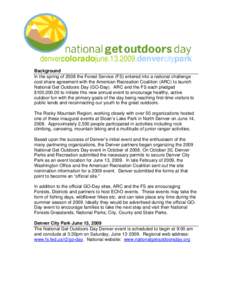 Coalition of Urban and Metropolitan Universities / North Central Association of Colleges and Schools / Denver / Denver metropolitan area / Outdoor recreation / Leave No Trace / National Park Service / Get Outdoors Georgia / Snowboard Outreach Society / Colorado / United States / Auraria Campus