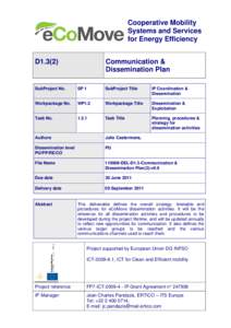 Microsoft WordDEL-D1.3-Communication & Dissemination Plan-v0.9 .doc