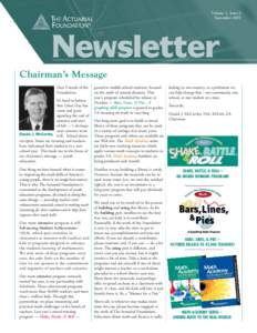 Volume 7, Issue 2 September 2007 ® Chairman’s Message