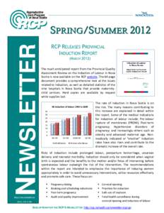 NEWSLETTER  SPRING/SUMMER 2012 http://rcp.nshealth.ca[removed]