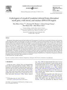 Molecular Phylogenetics and Evolution[removed]–234 www.elsevier.com/locate/ympev