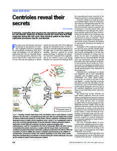 news and views  Centrioles reveal their