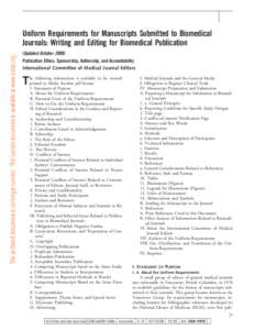 Bibliography / Academic publishing / Technical communication / Academic literature / Professional associations / Peer review / Uniform Requirements for Manuscripts Submitted to Biomedical Journals / World Association of Medical Editors / Council of Science Editors / Knowledge / Academia / Science