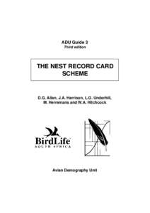 ADU Guide 3 Third edition THE NEST RECORD CARD SCHEME