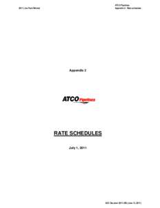 ATCO Pipelines Appendix 2 - Rate schedules 2011 Line Pack Refund  Appendix 2