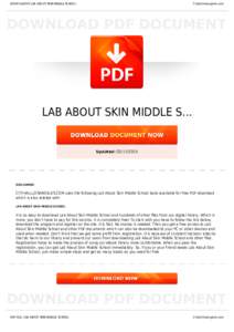 BOOKS ABOUT LAB ABOUT SKIN MIDDLE SCHOOL  Cityhalllosangeles.com LAB ABOUT SKIN MIDDLE S...
