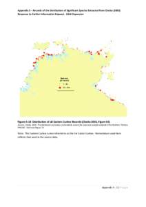 Appendix 5 – Records of the Distribution of Significant Species Extracted from Chatto[removed]Response to Further Information Request - EAW Expansion Figure A-18 Distribution of all Eastern Curlew Records (Chatto 2003, 