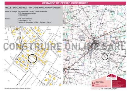 DIRECTION GÉNÉRALE DES FINANCES PUBLIQUES[removed]EXTRAIT DU PLAN CADASTRAL INFORMATISÉ ------------- Département : HAUTE-GARONNE