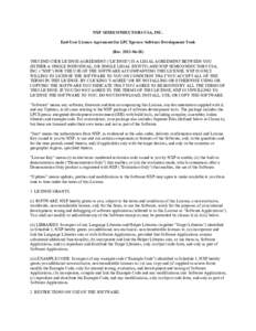 NXP SEMICONDUCTORS USA, INC. End-User License Agreement for LPCXpresso Software Development Tools (Rev[removed]THIS END USER LICENSE AGREEMENT (