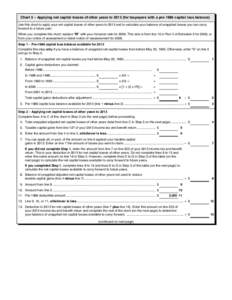 Chart 5 – Applying net capital losses of other years to[removed]for taxpayers with a pre-1986 capital loss balance) Use this chart to apply your net capital losses of other years to 2013 and to calculate your balance of 