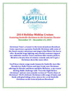 Christmas music / Twelve Days of Christmas / General Jackson / Tennessee / Culture / Christianity / Domesticated turkey / Meleagrididae / Poultry