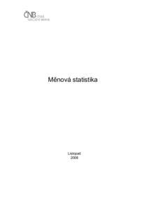 Měnová statistika  Listopad 2006  OBSAH