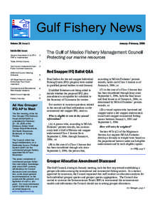 Gulf Fishery News Volume 28, Issue 1 January—February, 2006  Inside this issue:
