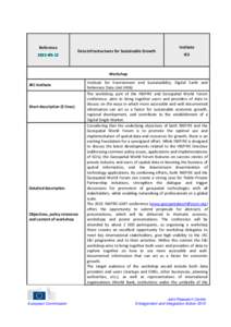 Reference 2015-IES-12 Data Infrastructures for Sustainable Growth  Institute