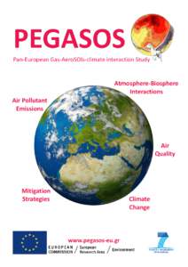PEGASOS Pan-European Gas-AeroSOls-climate interaction Study Atmosphere-Biosphere Interactions Air Pollutant