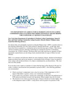 Gaming Commission[removed]removed] Agriculture & Markets[removed]removed]