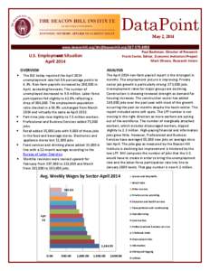 Microsoft Word - BHI-DataPoint-2014-0502EmploymentNFP-USforApril