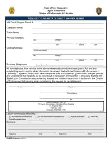 Microsoft Word - D-003 Re-instatement of Direct Shipper Permit Form.doc