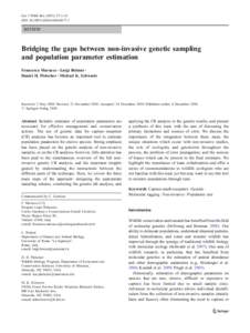 Bridging the gaps between non-invasive genetic sampling and population parameter estimation