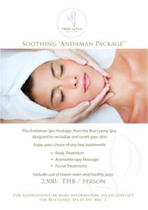 Soothing “Andaman Package”