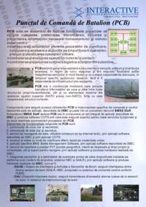 Punctul de Comandă de Batalion (PCB) MODULE FUNCŢIONALE – Punctul de Comandă de Batalion