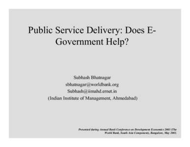 E-Governance: Can it help Governments Become SMART