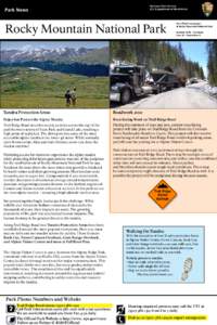 National Park Service U.S. Department of the Interior Park News  Rocky Mountain National Park