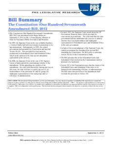 Microsoft Word - Bill Summary -- 117th amendment.doc