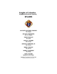 Knights of Columbus WASHINGTON STATE COUNCIL BYLAWS  MOST REV ALEXANDER J. BRUNETT