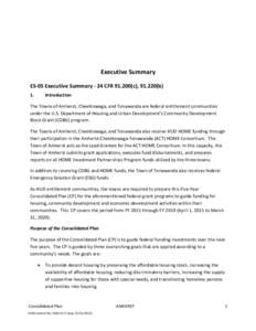 Executive Summary ES-05 Executive Summary - 24 CFR[removed]c), [removed]b) 1. Introduction