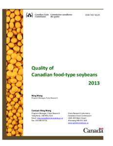 Quality of Canadian food-type soybeans 2013
