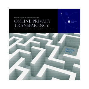 Annual Report to Parliament[removed]ONLINE PRIVACY TRANSPARENCY  Report on the Personal Information Protection and Electronic Documents Act