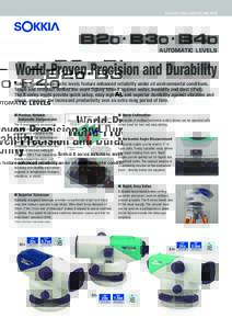 SURVEYING INSTRUMENTS  B20 B30 B40 AUTOMATIC LEVELS  World-Proven Precision and Durability