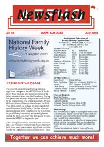 Australasian Federation of Family History Organisations  No 32
