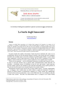 Per citare quest’articolo in formato elettronico:  Sebastiano Rizza, Le burle degli Innocenti