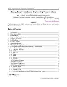 1  Design Requirements and Engineering Considerations Design Requirements and Engineering Considerations prepared by