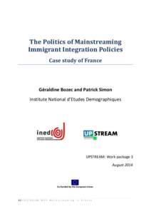 Politics / Gender mainstreaming / Women / Demographics of France / French people / Multiculturalism / Gender equality / Mainstreaming / Cultural assimilation / Public policy / France / Government