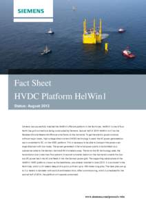 Factsheet: HVDC Platform HelWin1