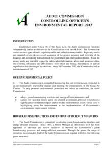 Audit Commission Environmental Report 2012