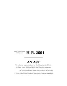 109TH CONGRESS 1ST SESSION H. R[removed]AN ACT